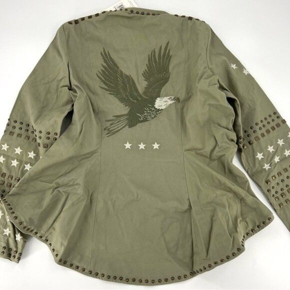 NEW Spell Eagleback Matinee Embellished Jacket Khaki Large - Picture 11 of 16